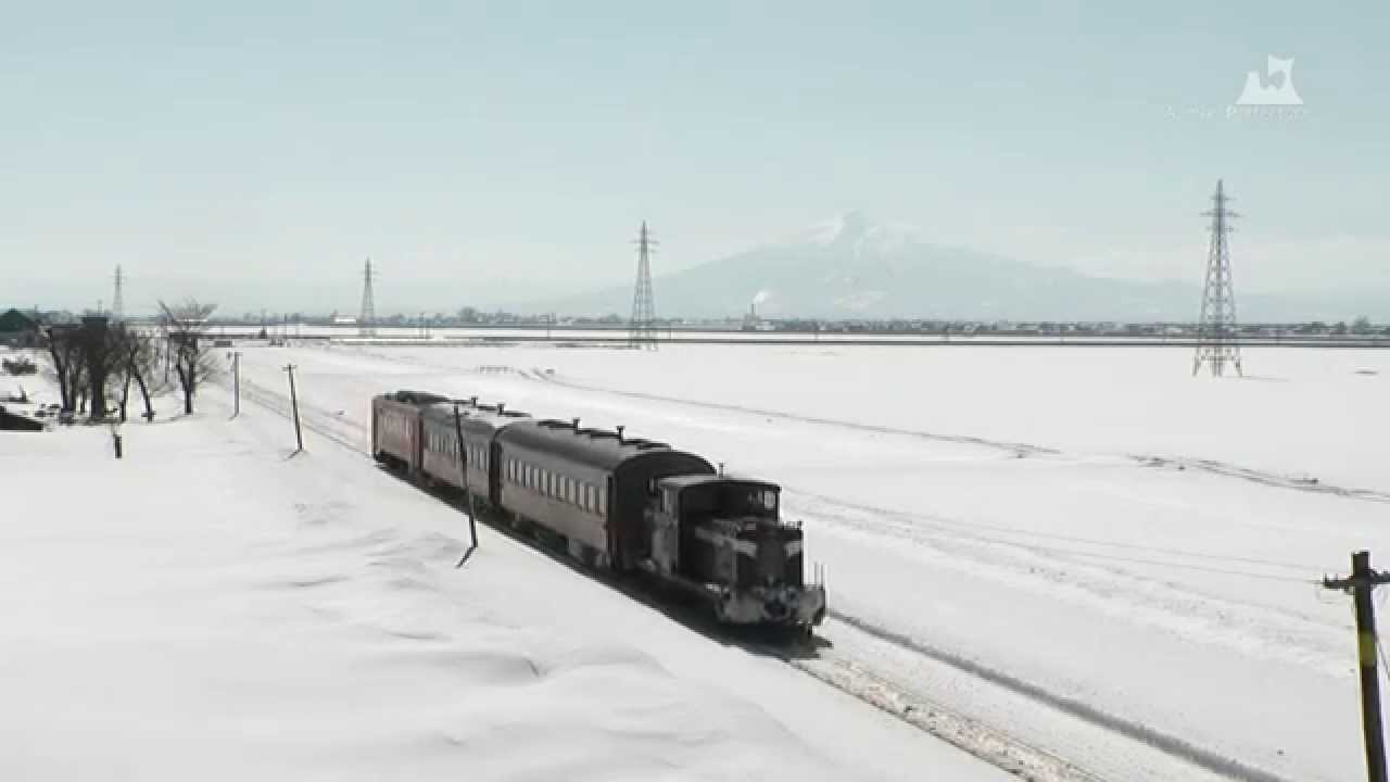 津軽鉄道ストーブ列車走行風景（晴天）